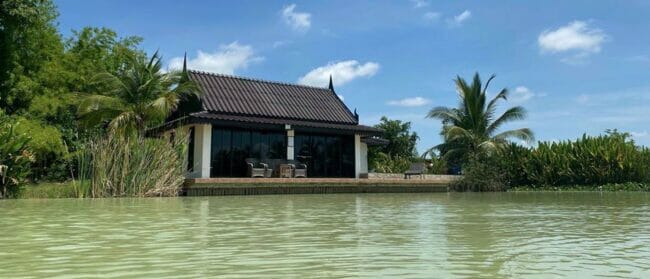fishing lodge luxury with pool thailand lake side